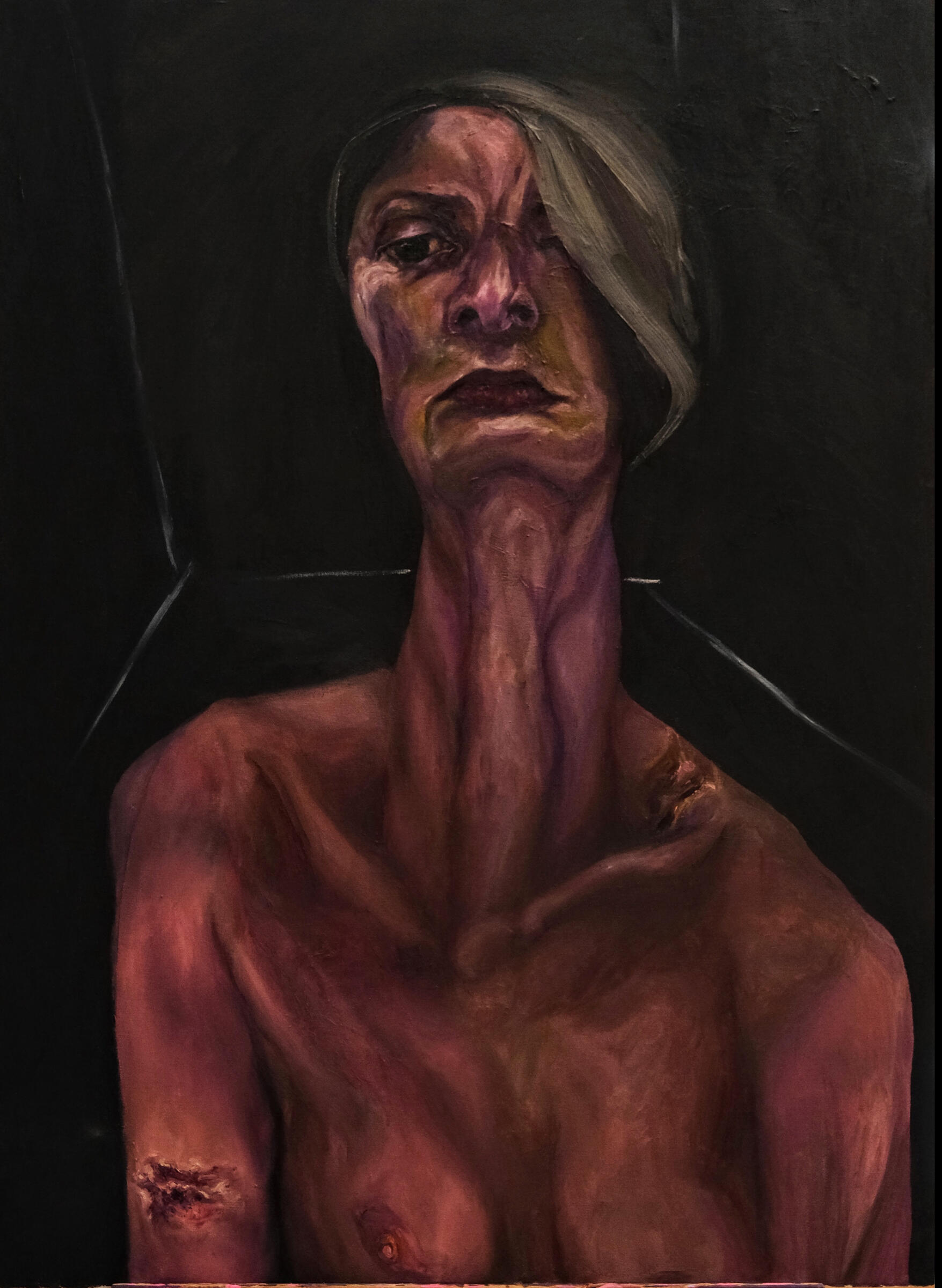 Self-Portrait I, 2022 · Oil paint on canvas · 70 × 100 cm