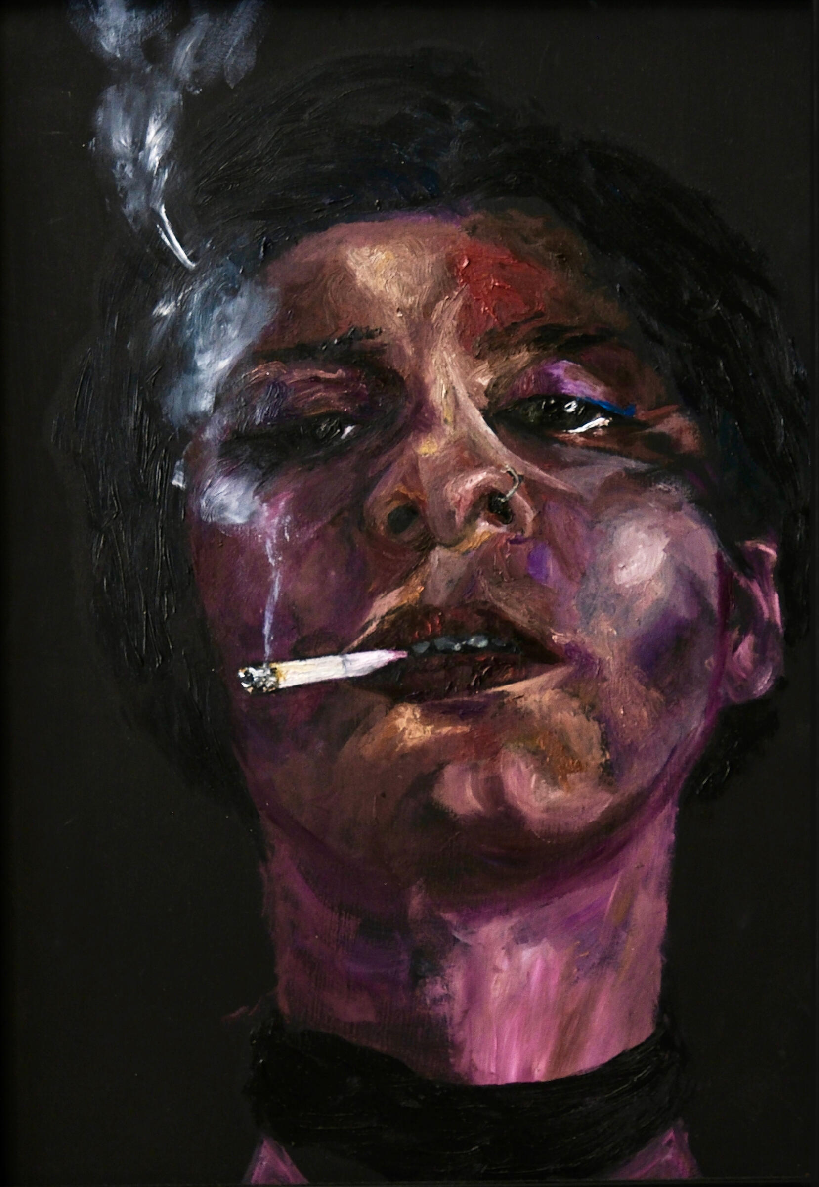Self-Portrait II, 2023 · Oil paint on board · 30 × 40 cm Self-Portrait II, 2023 · Oil paint on board · 30 × 40 cm
