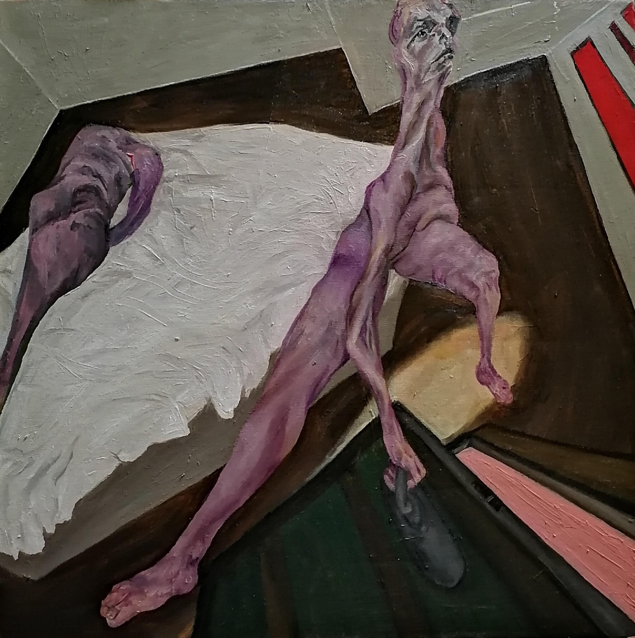 Untitled X, 2022 · Oil paint on canvas · 50 × 50 cm