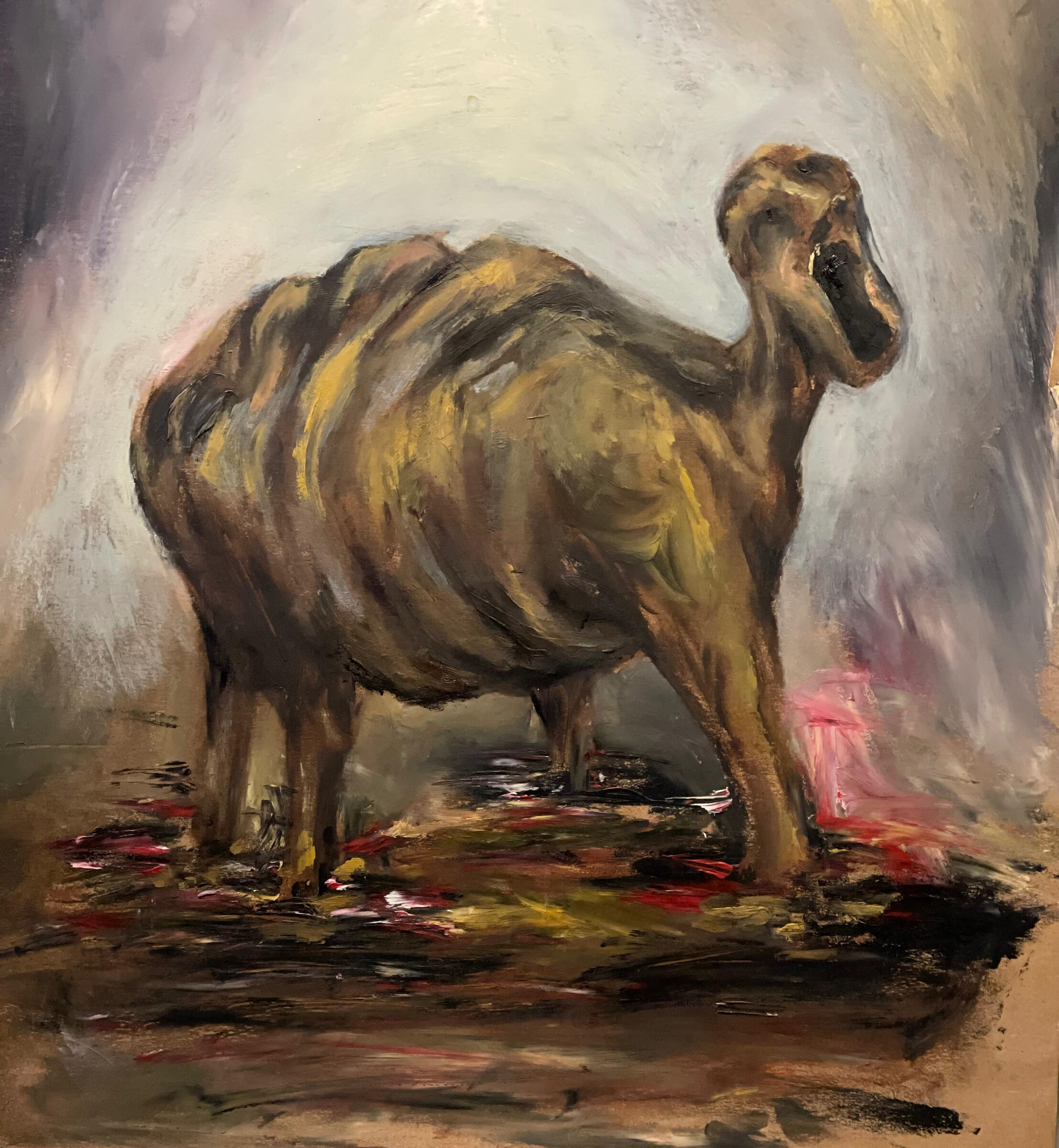 Untitled IX · Oil paint on cardboard · 50 × 50 cm